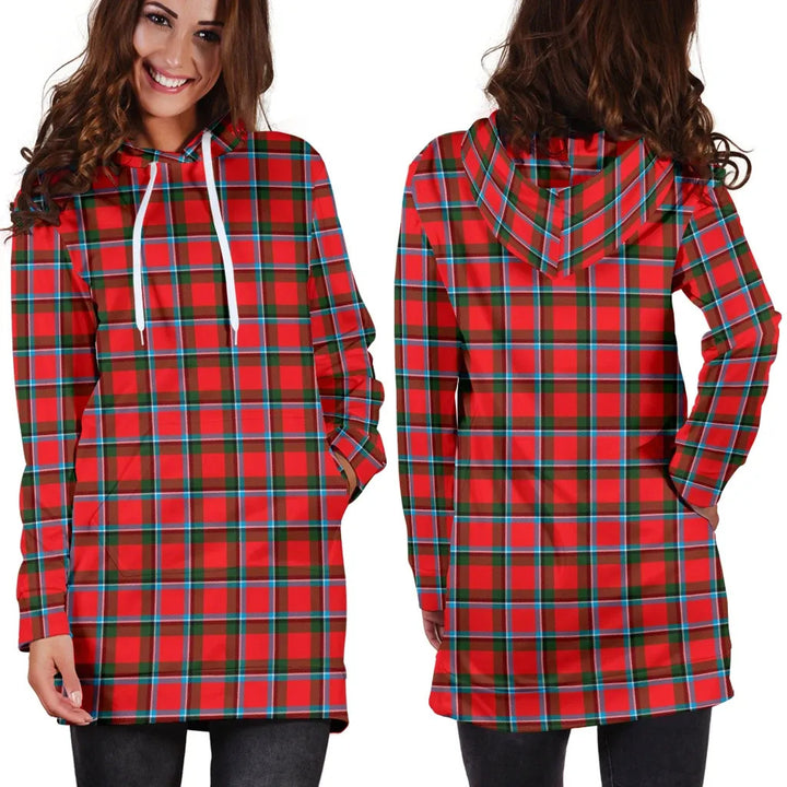 Scottish Sinclair Modern Clan Tartan Hoodie Dress