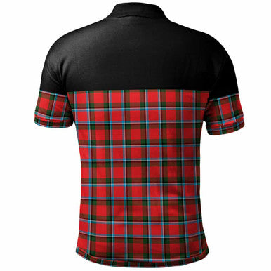 Scottish Sinclair Modern Clan Tartan Polo Shirt - Horizontal Style Back Side Tartan Plaid