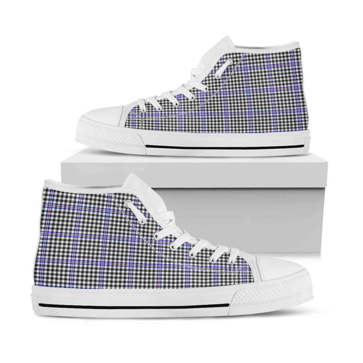 Scottish Sir Walter Scott Clan Tartan High Top Shoes White Sole Tartan Plaid