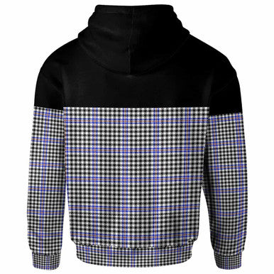 Scottish Sir Walter Scott Clan Tartan Hoodie - Horizontal Style Back Side Tartan Plaid