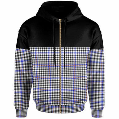 Scottish Sir Walter Scott Clan Tartan Hoodie - Horizontal Style Zip Tartan Plaid
