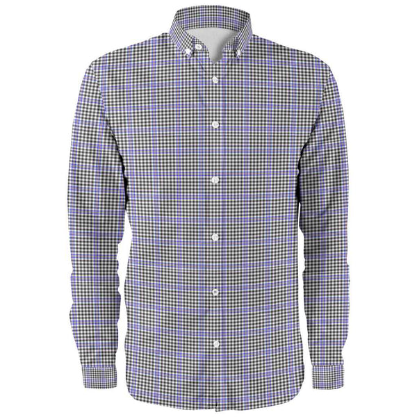 Scottish Sir Walter Scott Clan Tartan Long Sleeve Shirt Front Side Tartan Plaid