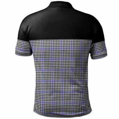 Scottish Sir Walter Scott Clan Tartan Polo Shirt - Horizontal Style Back Side Tartan Plaid
