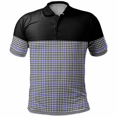 Scottish Sir Walter Scott Clan Tartan Polo Shirt - Horizontal Style Front Side Tartan Plaid