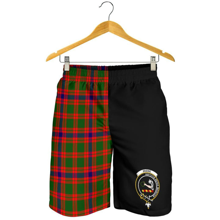 Scottish Skene Clan Crest Tartan Half of Me Men's Shorts