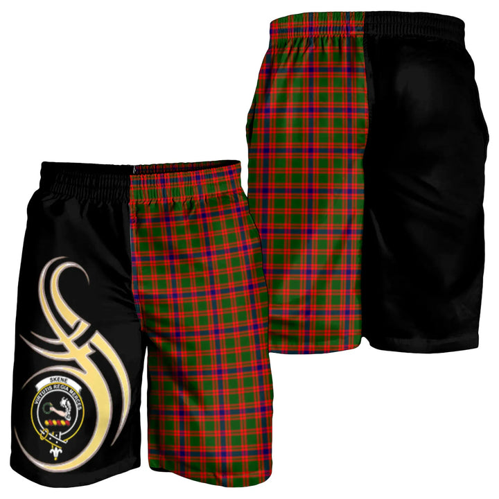 Scottish Skene Modern Clan Crest Tartan Believe in Me Men's Shorts