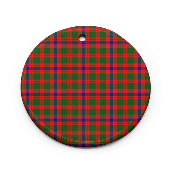Scottish Skene Modern Clan Tartan Ceramic Ornament Circle Shape Tartan Plaid