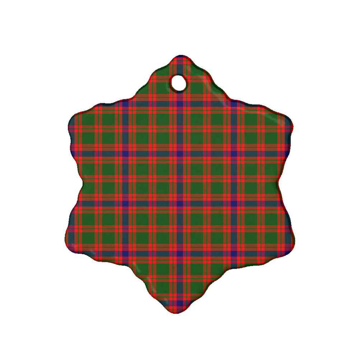Scottish Skene Modern Clan Tartan Ceramic Ornament Snow Flake Shape Tartan Plaid