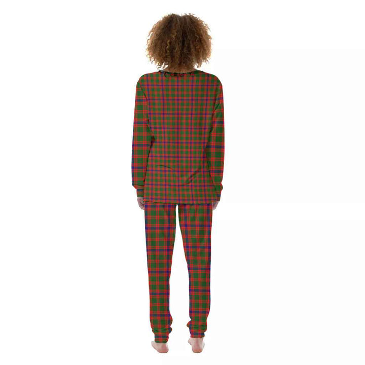Scottish Skene Modern Clan Tartan Pajama Set Women Back Side Tartan Plaid
