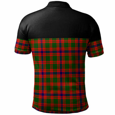 Scottish Skene Modern Clan Tartan Polo Shirt - Horizontal Style Back Side Tartan Plaid