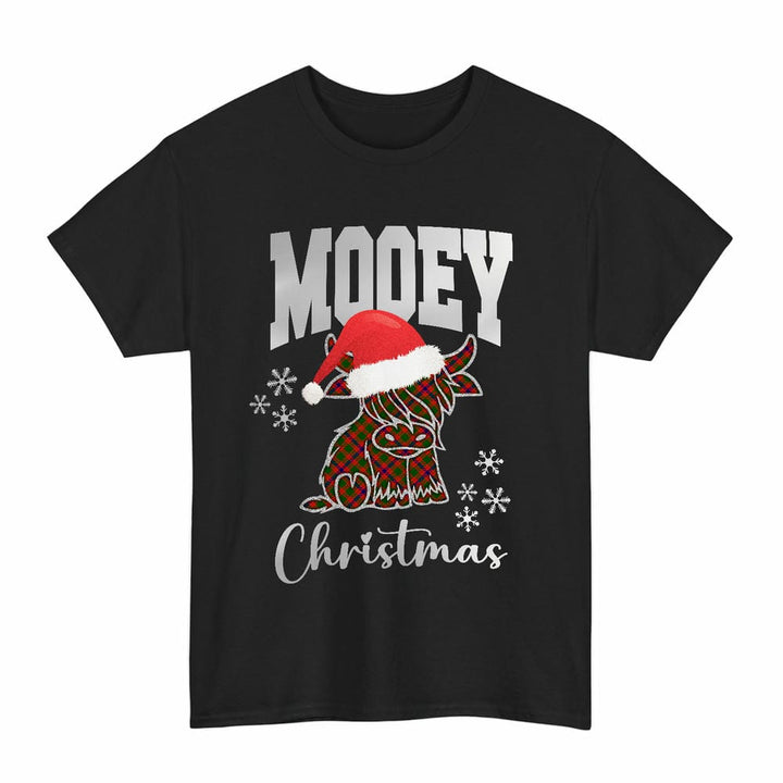 Scottish Skene Modern Clan Tartan T-Shirt - Mooey Christmas Tartan Plaid Black Color