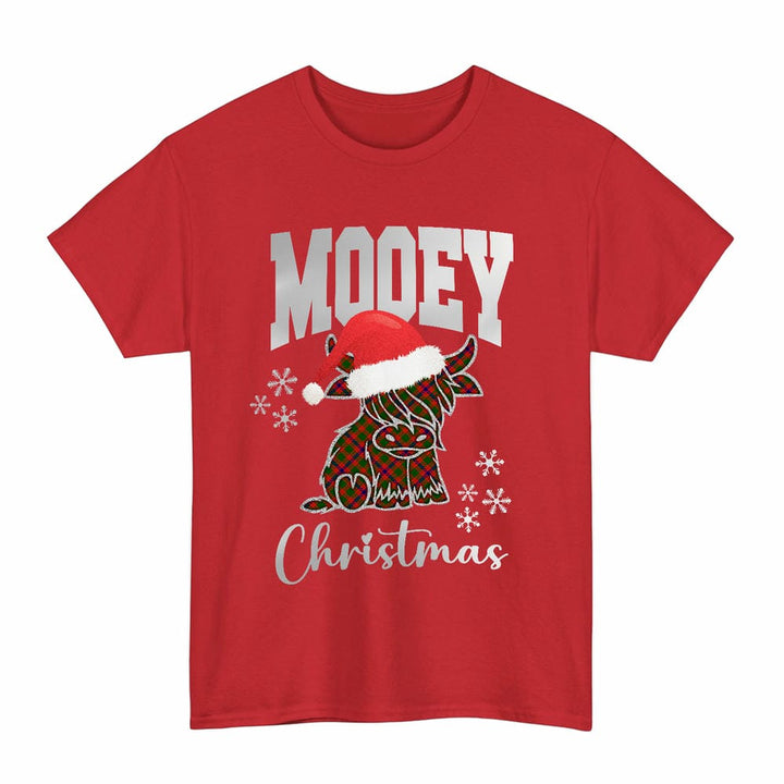 Scottish Skene Modern Clan Tartan T-Shirt - Mooey Christmas Tartan Plaid Red Color