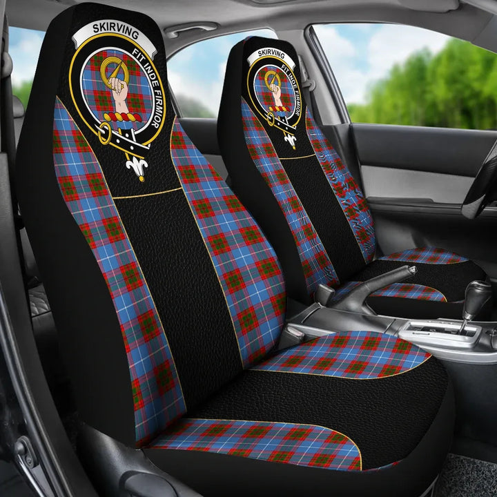 Scottish Skirving Clan Crest Tartan Car Seat Covers - Special Style 3