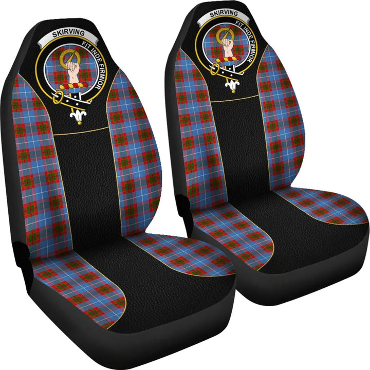 Scottish Skirving Clan Crest Tartan Car Seat Covers - Special Style 4