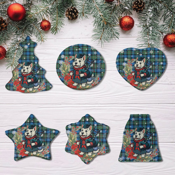 Scottish Smith Ancient Clan Tartan Ceramic Ornament Cute Scottish Terrier Dog All Style Tartan Plaid