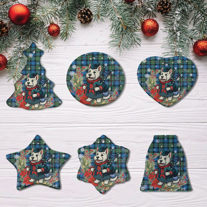 Scottish Smith Ancient Clan Tartan Ceramic Ornament Cute Scottish Terrier Dog All Style Tartan Plaid