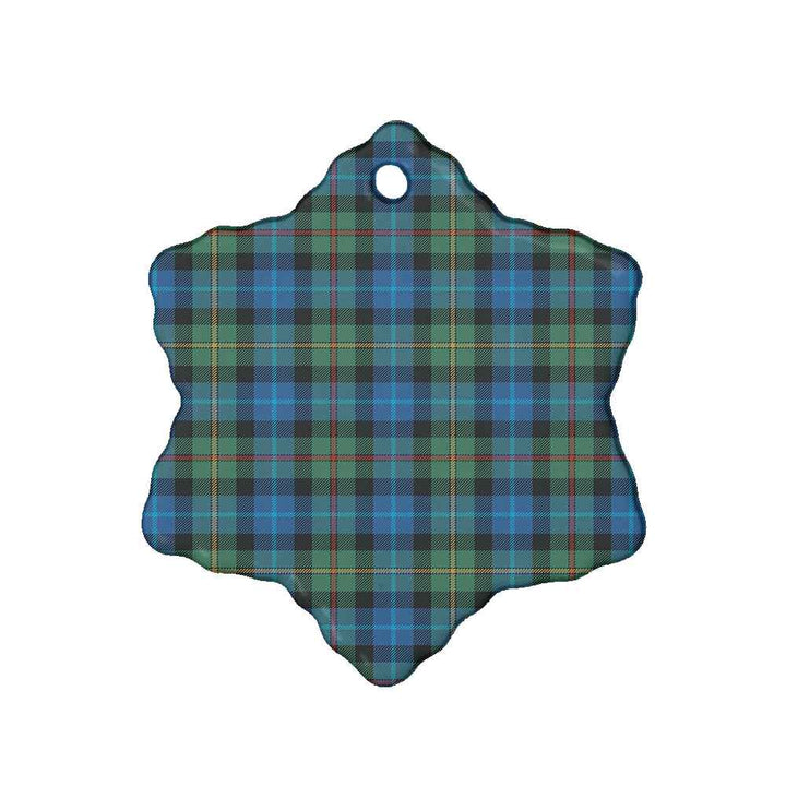Scottish Smith Ancient Clan Tartan Ceramic Ornament Snow Flake Shape Tartan Plaid