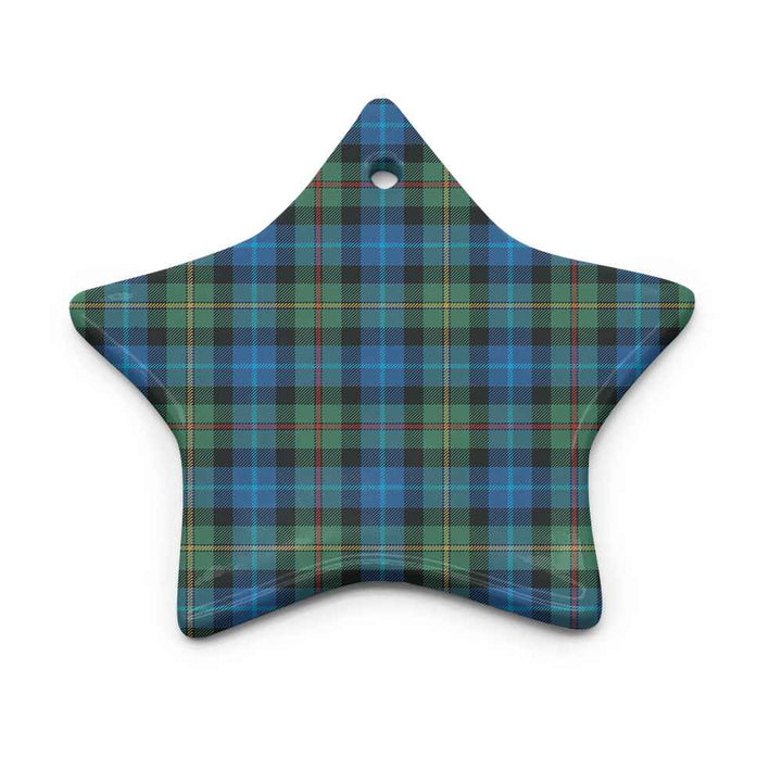 Scottish Smith Ancient Clan Tartan Ceramic Ornament Star Shape Tartan Plaid
