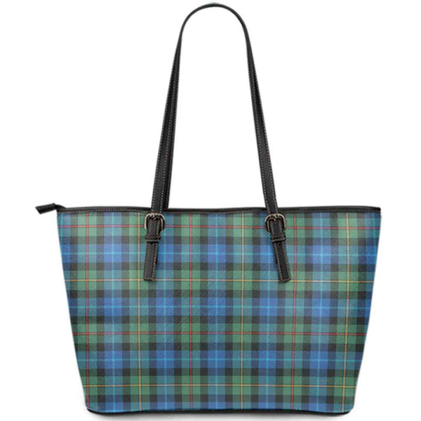 Scottish Smith Ancient Clan Tartan Leather Tote Tartan Plaid