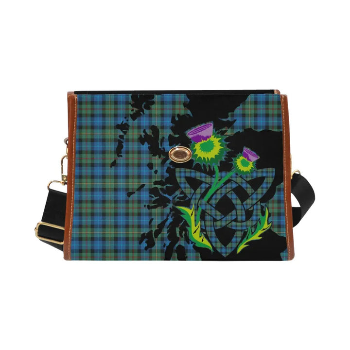 Scottish Smith Ancient Clan Tartan Waterproof Canvas Bag With Thistle Tartan Plaid 2