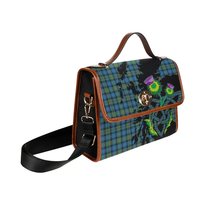 Scottish Smith Ancient Clan Tartan Waterproof Canvas Bag With Thistle Tartan Plaid 3