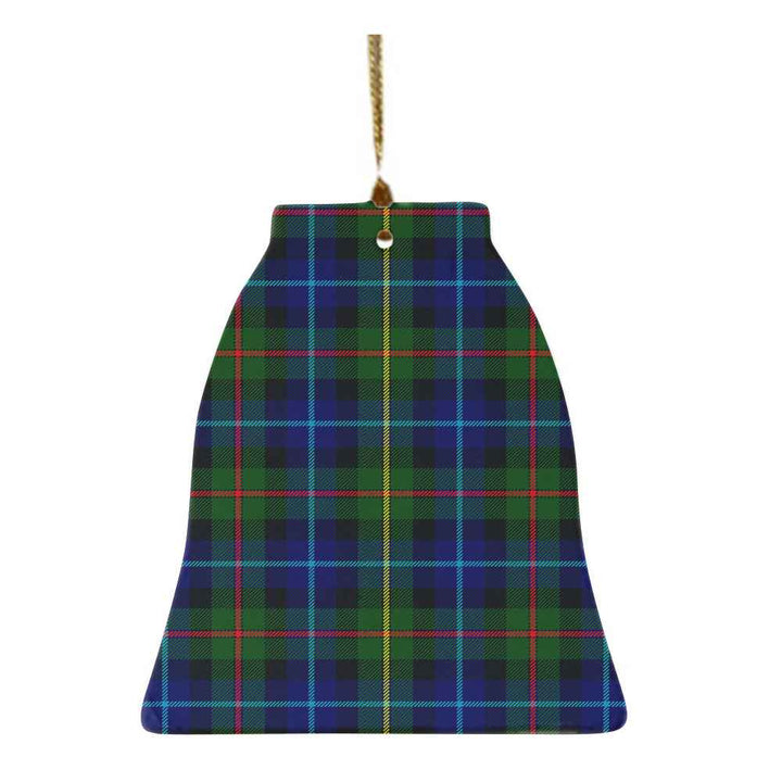 Scottish Smith Modern Clan Tartan Ceramic Ornament Bell Shape Tartan Plaid