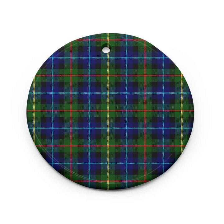 Scottish Smith Modern Clan Tartan Ceramic Ornament Circle Shape Tartan Plaid