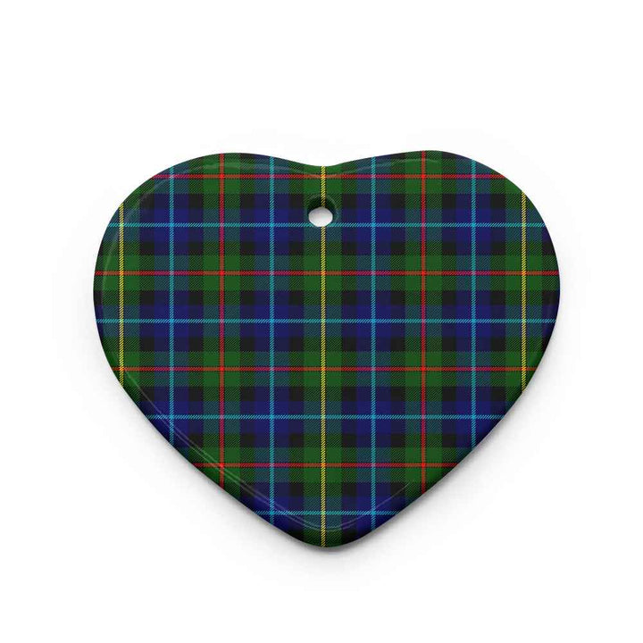 Scottish Smith Modern Clan Tartan Ceramic Ornament Heart Shape Tartan Plaid