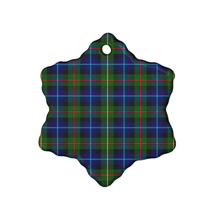 Scottish Smith Modern Clan Tartan Ceramic Ornament Snow Flake Shape Tartan Plaid