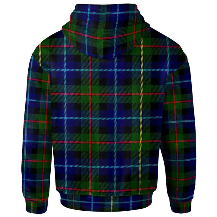 Scottish Smith Modern Clan Tartan Hoodie Back Side Tartan Plaid