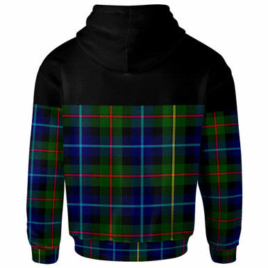 Scottish Smith Modern Clan Tartan Hoodie - Horizontal Style Back Side Tartan Plaid