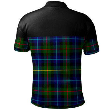 Scottish Smith Modern Clan Tartan Polo Shirt - Horizontal Style Back Side Tartan Plaid