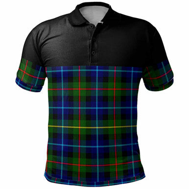 Scottish Smith Modern Clan Tartan Polo Shirt - Horizontal Style Front Side Tartan Plaid
