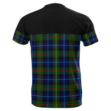 Scottish Smith Modern Clan Tartan T-Shirt Horizontal Style Back Side Tartan Plaid