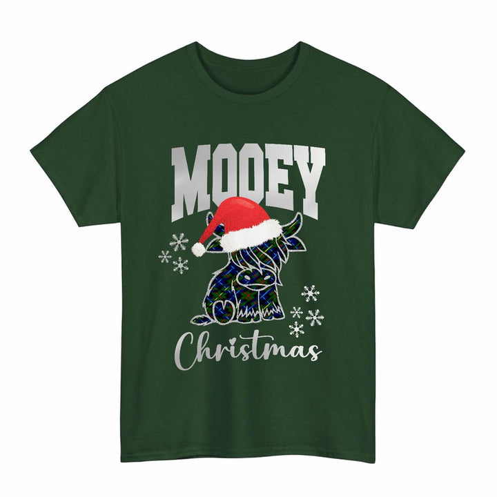 Scottish Smith Modern Clan Tartan T-Shirt - Mooey Christmas Tartan Plaid Forest Green Color