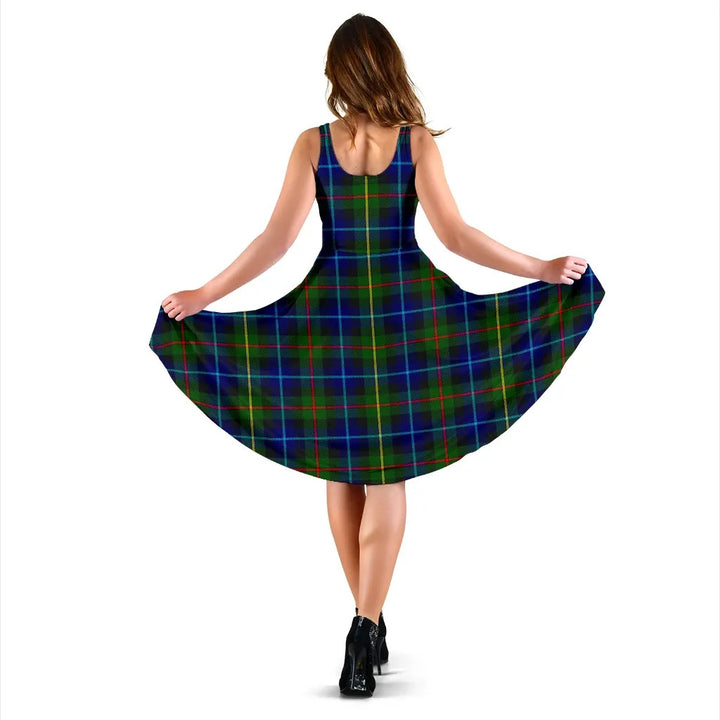 Scottish Smith Modern Clan Tartan Women Midi Dress