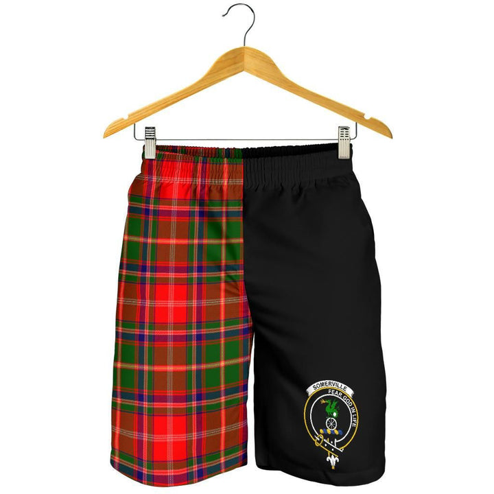 Scottish Somerville Clan Crest Tartan Half of Me Men's Shorts