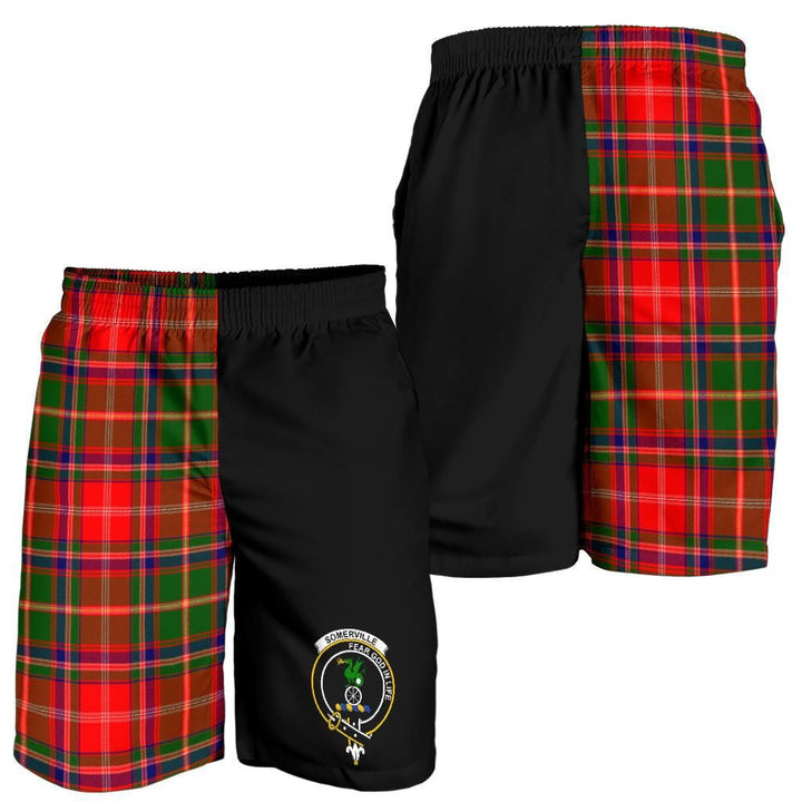 Scottish Somerville Clan Crest Tartan Half of Me Men's Shorts