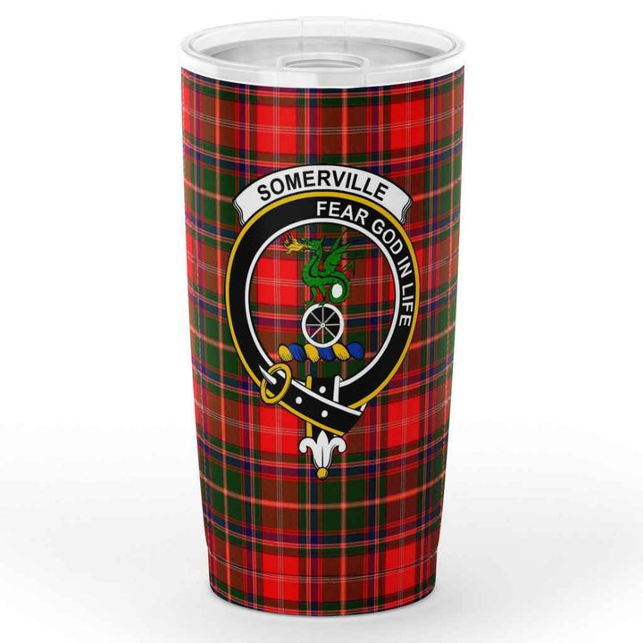 Scottish Somerville Clan Crest Tartan Insulated Tumbler Tartan Plaid 1