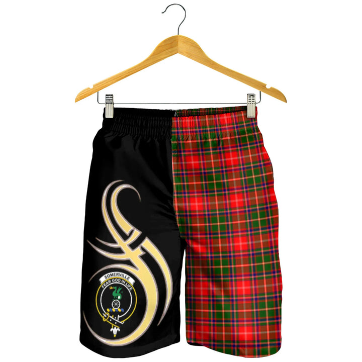 Scottish Somerville Modern Clan Crest Tartan Believe in Me Men's Shorts