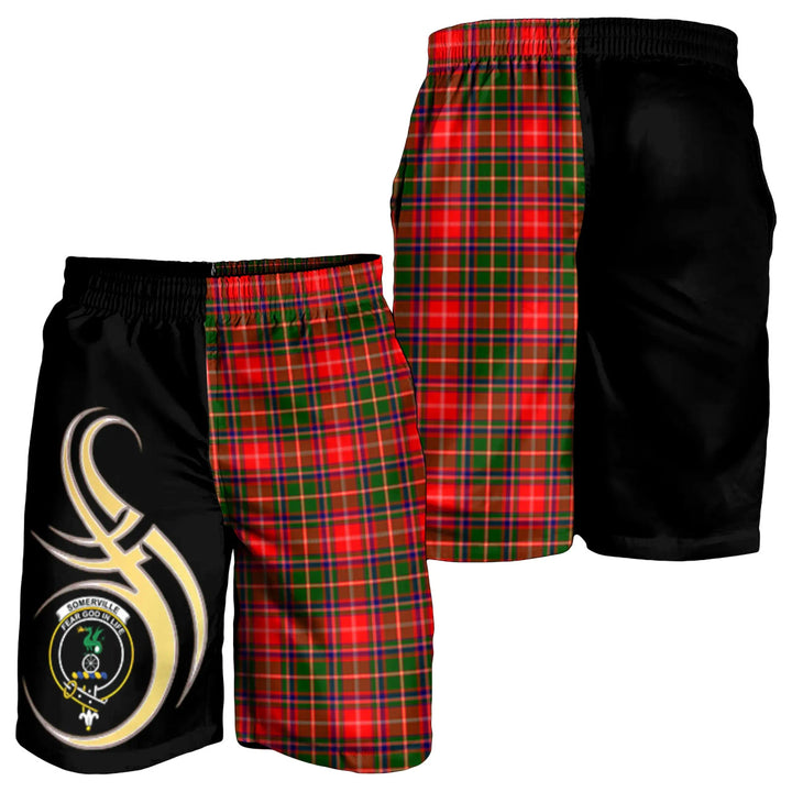 Scottish Somerville Modern Clan Crest Tartan Believe in Me Men's Shorts