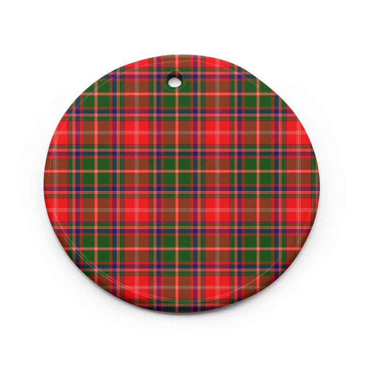 Scottish Somerville Modern Clan Tartan Ceramic Ornament Circle Shape Tartan Plaid