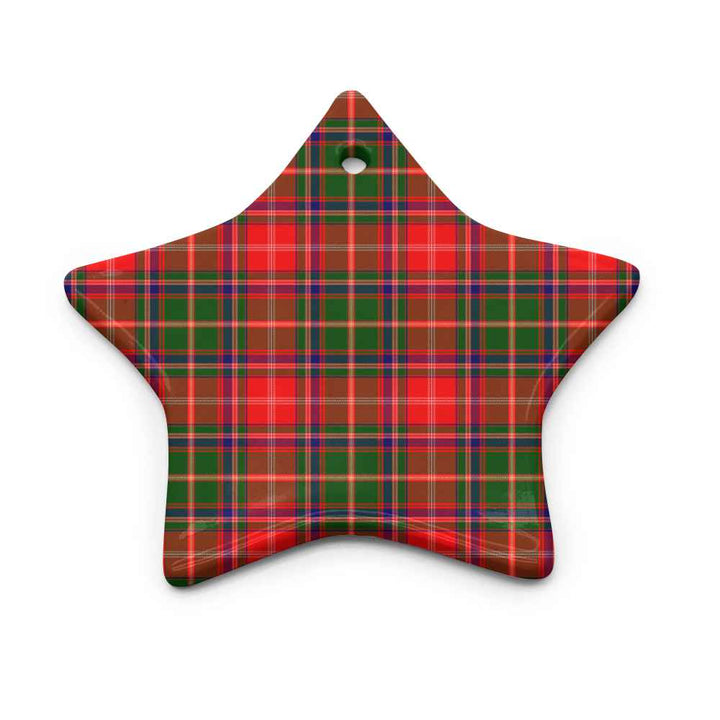 Scottish Somerville Modern Clan Tartan Ceramic Ornament Star Shape Tartan Plaid