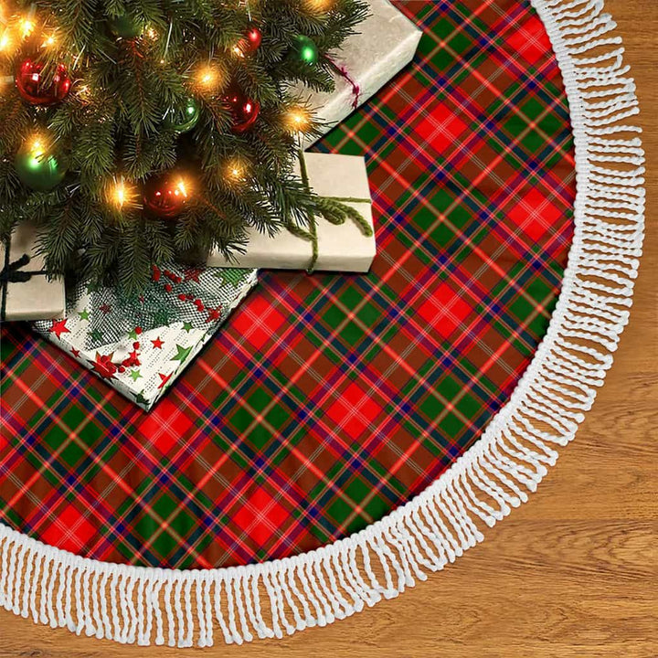Scottish Somerville Modern Clan Tartan Christmas Tree Skirt Tassels 2 Tartan Plaid