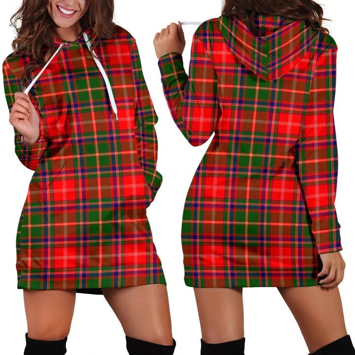 Scottish Somerville Modern Clan Tartan Hoodie Dress