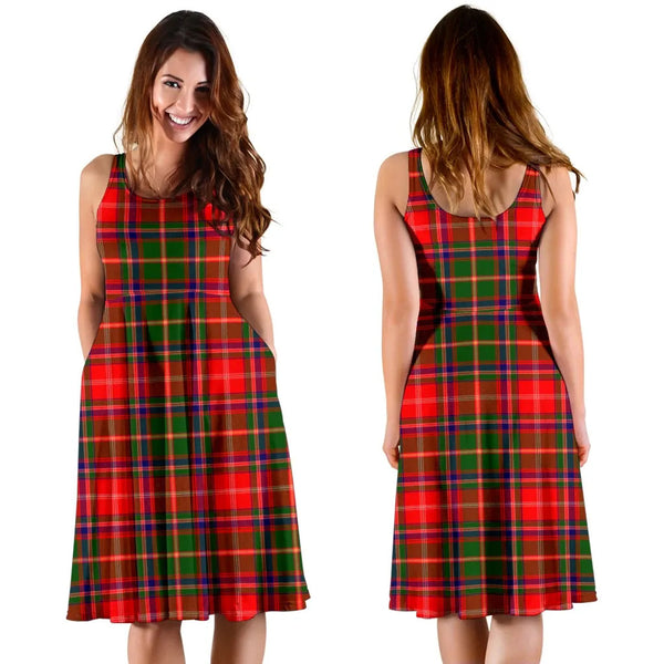 Scottish Somerville Modern Clan Tartan Women Midi Dress