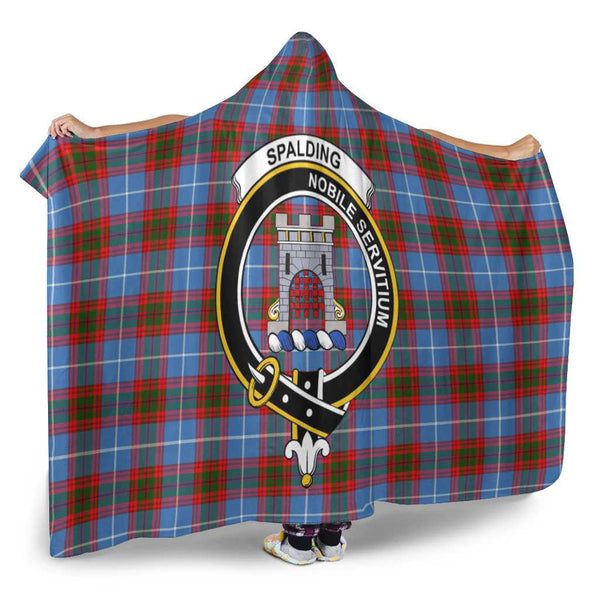 Scottish Spalding Clan Crest Tartan Hooded Blanket Tartan Plaid 2