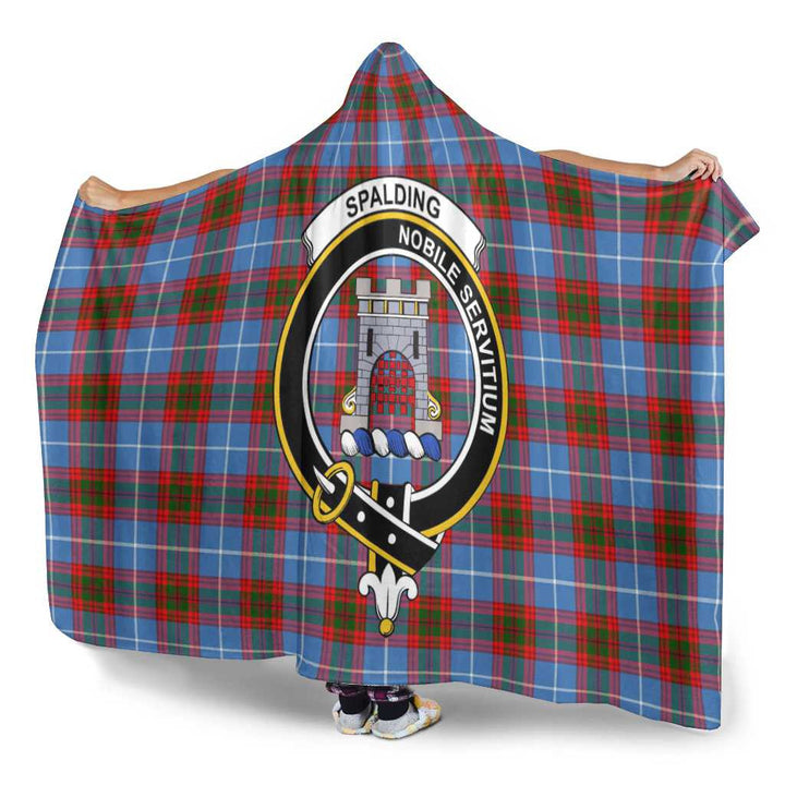 Scottish Spalding Clan Crest Tartan Hooded Blanket Tartan Plaid 3