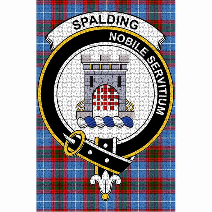 Scottish Spalding Clan Crest Tartan Jigsaw Puzzle 1