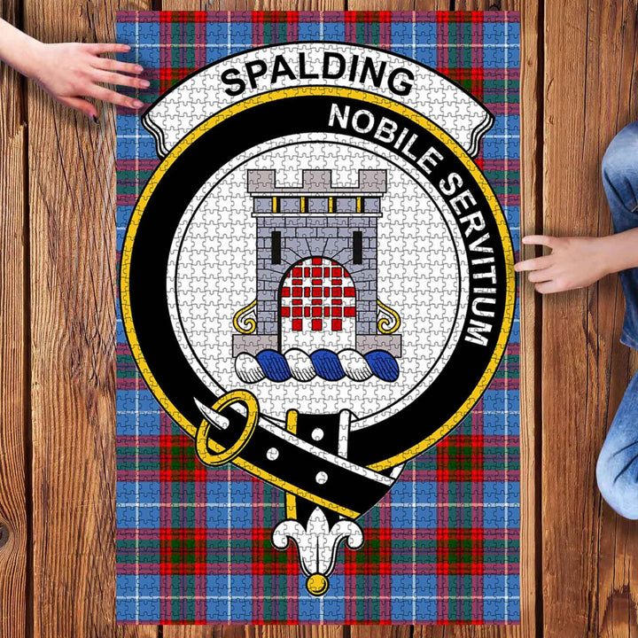 Scottish Spalding Clan Crest Tartan Jigsaw Puzzle 3